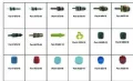 Assortiment Universel rechargeable de valves et capuchons, 72 pièces